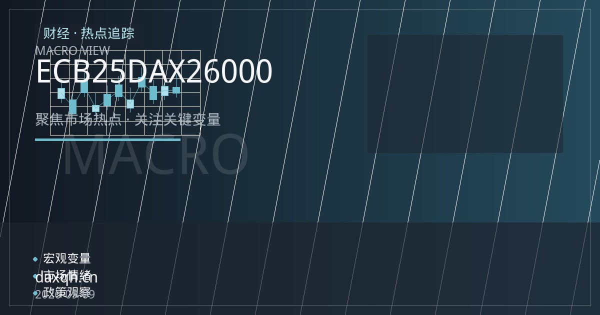 ECB鹰派加息25基点前夕：德指DAX期货失守26000点，高油价与拉加德措辞定调方向
